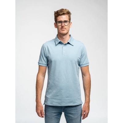 TallGuys pánská rozstřižená polokošile Blue shadow