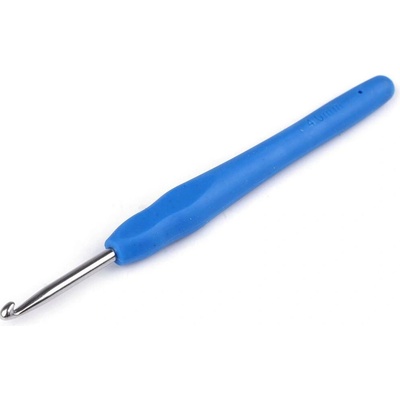 Háček na háčkování se silikonovou rukojetí vel. 2; 2,5; 3; 3,5; 4; 5 Varianta: 7 (4 mm) náhodná barva, Balení: 1 ks