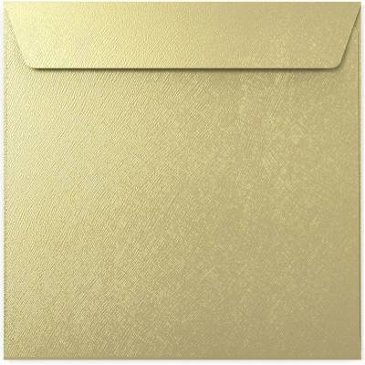 Strukturované obálky s rovnou klopou - 155 x 155 mm - Krémová