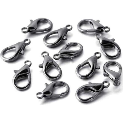 Pro Háčkování Karabinka 12 x 7 mm, nikl černý