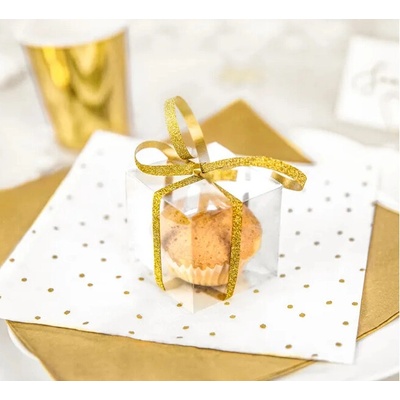 Party Deco Papierové servítky Dots 33x33 cm Biela
