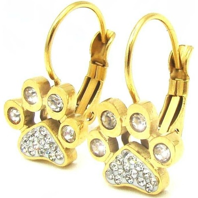 Steel Jewelry náušnice tlapky gold z chirurgické oceli NS180484