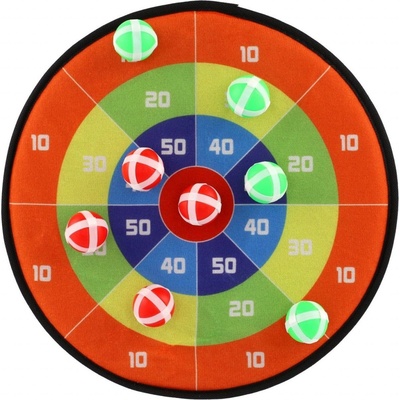 Teddies Terč na suchý zip oboustranný 34cm + míčky 8ks v sáčku