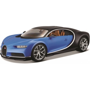 BburagoPlus Bugatti Chiron deep modrá modrá 1:18