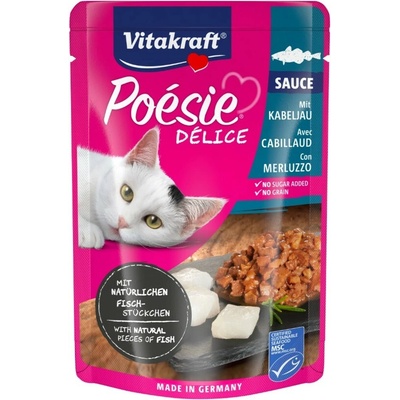 Vitakraft Cat Poézia DéliSauce treska tmavá 85 g