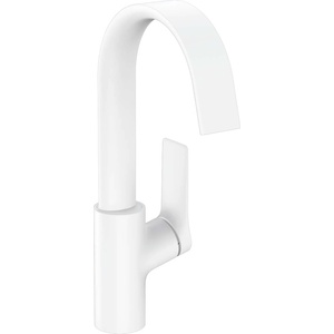 Hansgrohe Vivenis - Смесител за умивалник, със сифон и въртящ се излив, EcoSmart, матово бяло 75030700 (75030700)