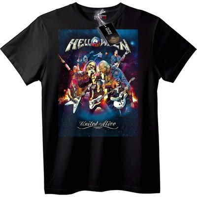 NOONEBRAND Тениска Helloween Обединени Живи - 6XL, Black