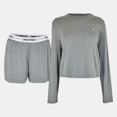 Jack Wills Къси панталони Jack Wills Women's Pyjama Shorts - Grey Marl