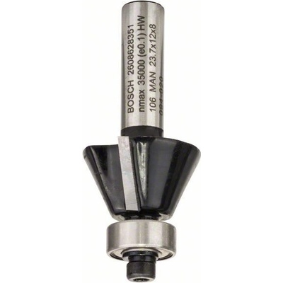 BOSCH Fazetová / zarovnávací frézy 8 mm, D1 23,7 mm, B 5,5 mm, L 12 mm, G 54 mm, 25 °