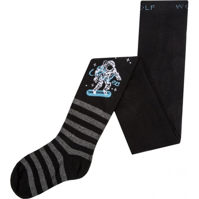 Wolf chlapecké punčocháče P2214 černé kosmonaut – Zboží Mobilmania