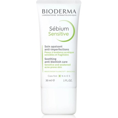 BIODERMA Sébium Sensitive интензивен хидратиращ и успокояващ крем за кожа, която е суха и раздразнена от медикаментозно лечение на акне 30ml