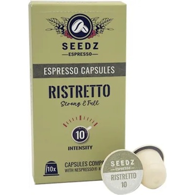 CoffeeSeedz Espresso Seedz Ristretto Биоразградими Съвместими Капсули Nespresso - 10бр