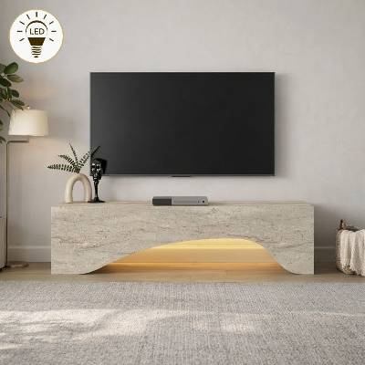 TopMebel ТВ мебели Mara от меламин в цвят травертин 150x31.4x40см