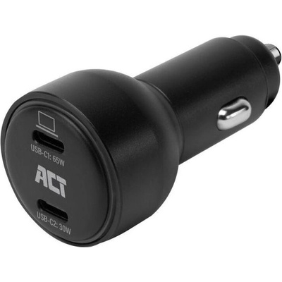 ACT Бързо зарядно за кола 95W 2x USB-C, PD, GAN, 12-24V (EWENT-ACT-AC2210)
