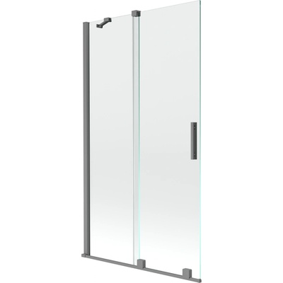 Mexen Velar 2-крилен плъзгащ скрийн за вана 100 x 150 см, прозрачен, gun metal - 896-100-000-01-95 (896-100-000-01-95)