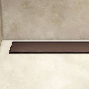 I-Drain Plano - Решетка от неръждаема стомана за поддушово корито от серия PRO, PVD повърхност, дължина 120 см, шоколад IPRO1200C (IPRO1200C)