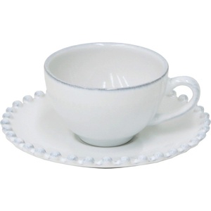 COSTA NOVA Бяла глинена чаша за еспресо 90 ml Pearl - Costa Nova (ZCN-PECS05-WHI)