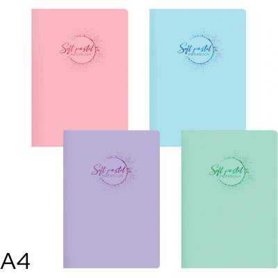 LASTVA Sešit A4 linka 52l Soft pastel