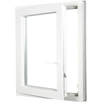 Aluplast Plastové okno jednokřídlo bílé 1000 x 1500 mm Levé, Dvojsklo Ug= 1,1
