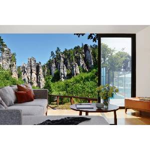 DIMEX ART Самозалепваща се флизелинова фототапета високи скални кули 375 x 250 см