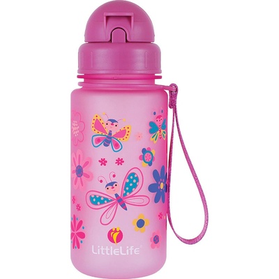 LittleLife Water Bottle Butterflies růžová 400 ml