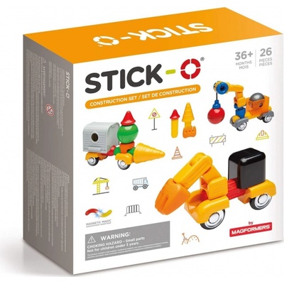 Magformers Stick-O Stavební auta 26 ks – Zboží Dáma