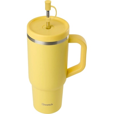 Qwetch Travel cup isotherme inox matný 900 ml Lemon