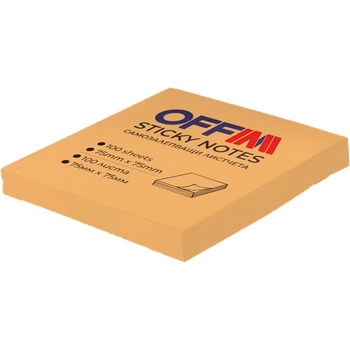 Image 1 of Самозалепващи листчета пастел 75/75мм оранжеви