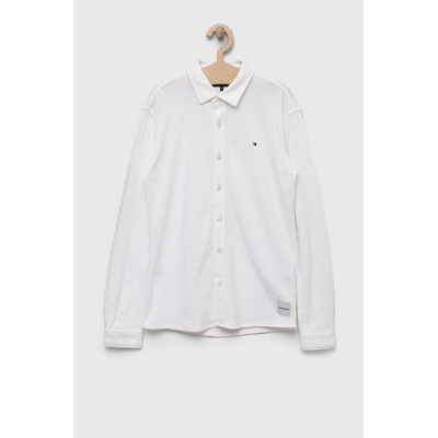 Tommy Hilfiger Детска памучна риза Tommy Hilfiger в бяло (KB0KB08308.128.176.9BYX)