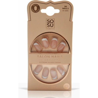 SOSU Cosmetics Salon Nails French Mani umelé nechty odtieň French Mani 30 ks