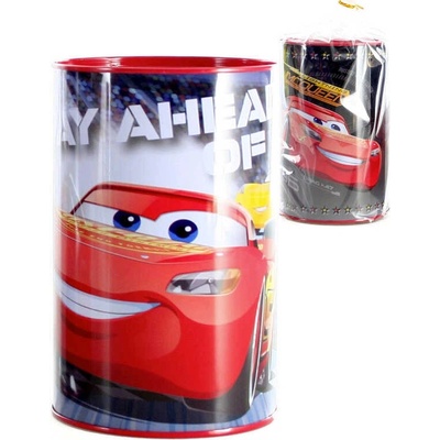 Produkty Licencyjne-różne Detská kovová pokladnička Cars 15 cm okrúhla - 1 kus