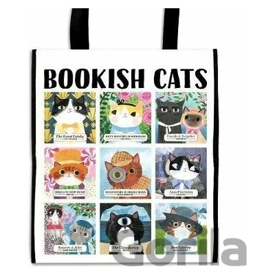 Mudpuppy Bookish Cats Reusable Shopping Bag Angie Rozelaar (ilustrátor)