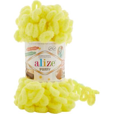 Alize příze Puffy 552 neon žlutá