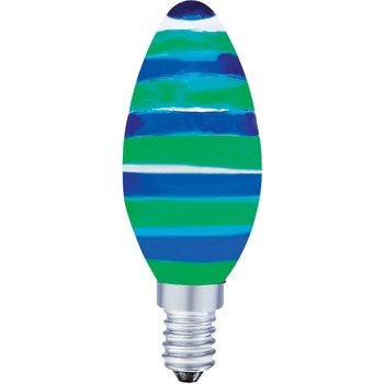 Eglo žárovka svíčka 40W E14 zelená modrá QUER