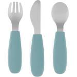 Petite&Mars Take&Match Stainless Steel Cutlery Set прибор за деца Frosted Sky 12m+ 3 бр