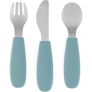 Petite&Mars Take&Match Stainless Steel Cutlery Set прибор за деца Frosted Sky 12m+ 3 бр