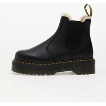 Dr. Martens 2976 Quad Fur Lined Platform Chelsea Boots Black Pisa