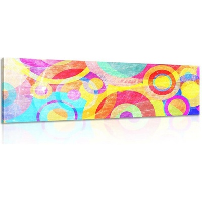 Obraz grunge kruhy - 150x50
