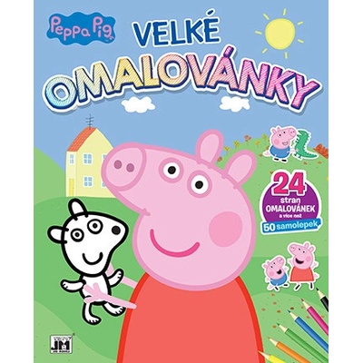 Nakladatelství Jiri Models Velké omalovánky se samolepkami, Prasátko Peppa