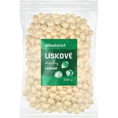Allnature Lískové Orechy jádra 500 g