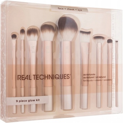 Real Techniques Au Naturale RT 219 štetec na púder 1 ks + RT 220 štetec na make-up 1 ks + RT 250 štetec na aplikáciu podkladovej bázy 1 ks + RT 223 štetec na korektor 1 ks + RT 307 štetec na očné tien