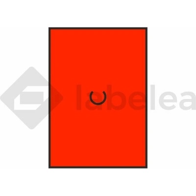 Labelea Samolepiace etikety do klieští, 16x23 mm Motex farebné signálne, Farba etikiet Signálna červená ECI1623MOT54SR