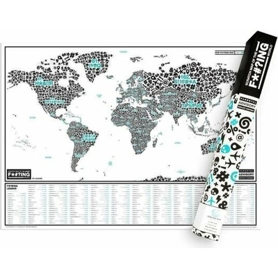 Stírací mapa světa F*#?ING World