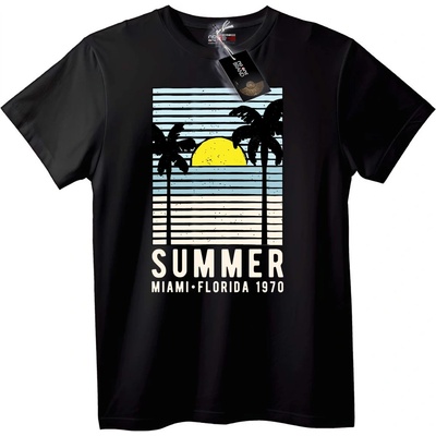 NOONEBRAND Тениска Лятото в Маями 1970 - 3XL, Black