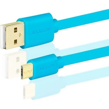 Axagon BUMM-AM020QL Micro USB, 2A, 2m, modrý