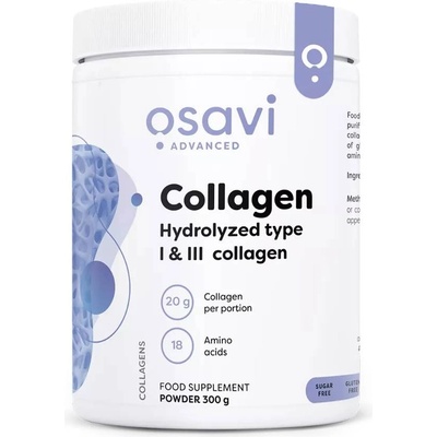 Osavi Collagen Hydrolyzed Peptides Type I & III, 300 g, Osavi