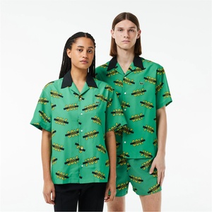 Lacoste Men's Golf Print Short-Sleeve Patterned Shirt - Calathea/Multi