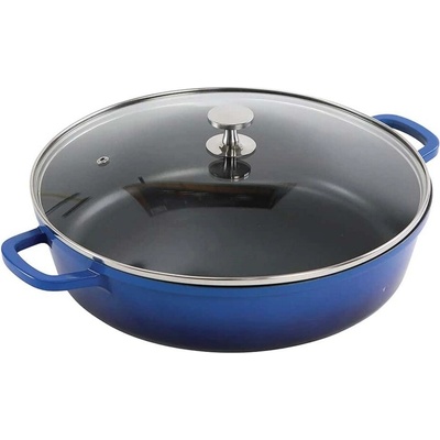 Contacto pánev kulatá se skleněnou poklicí AluChef 32 cm / modrá