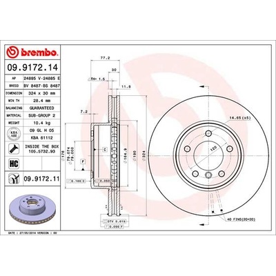 BREMBO Brzdový kotúč 09917211