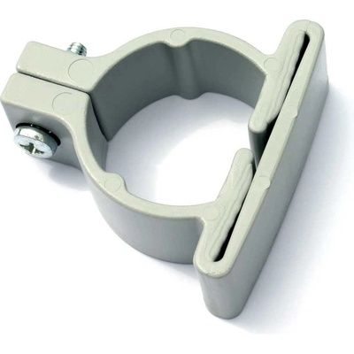 Plastová objímka pro kulatý sloupek / 48 mm vč.šroubu / barevná barva:: šedá
